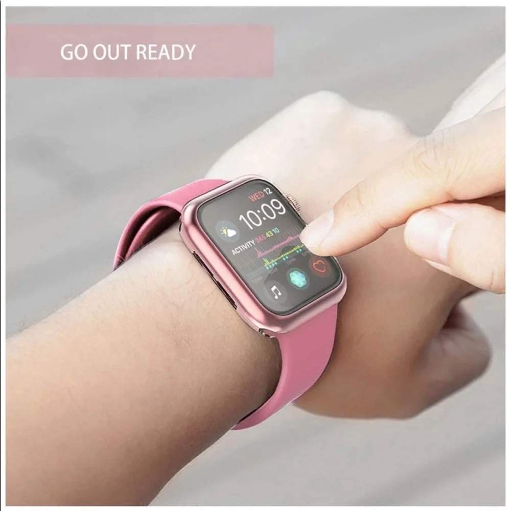 New Unisex Rose Gold Apple Watch Shiny Bumper Case 42mm